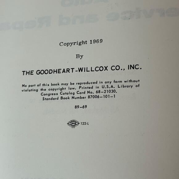 1969 Stockel "Auto Mechanics Fundamentals" / "Auto Service & Repair" HC Manuals - Picture 11 of 15